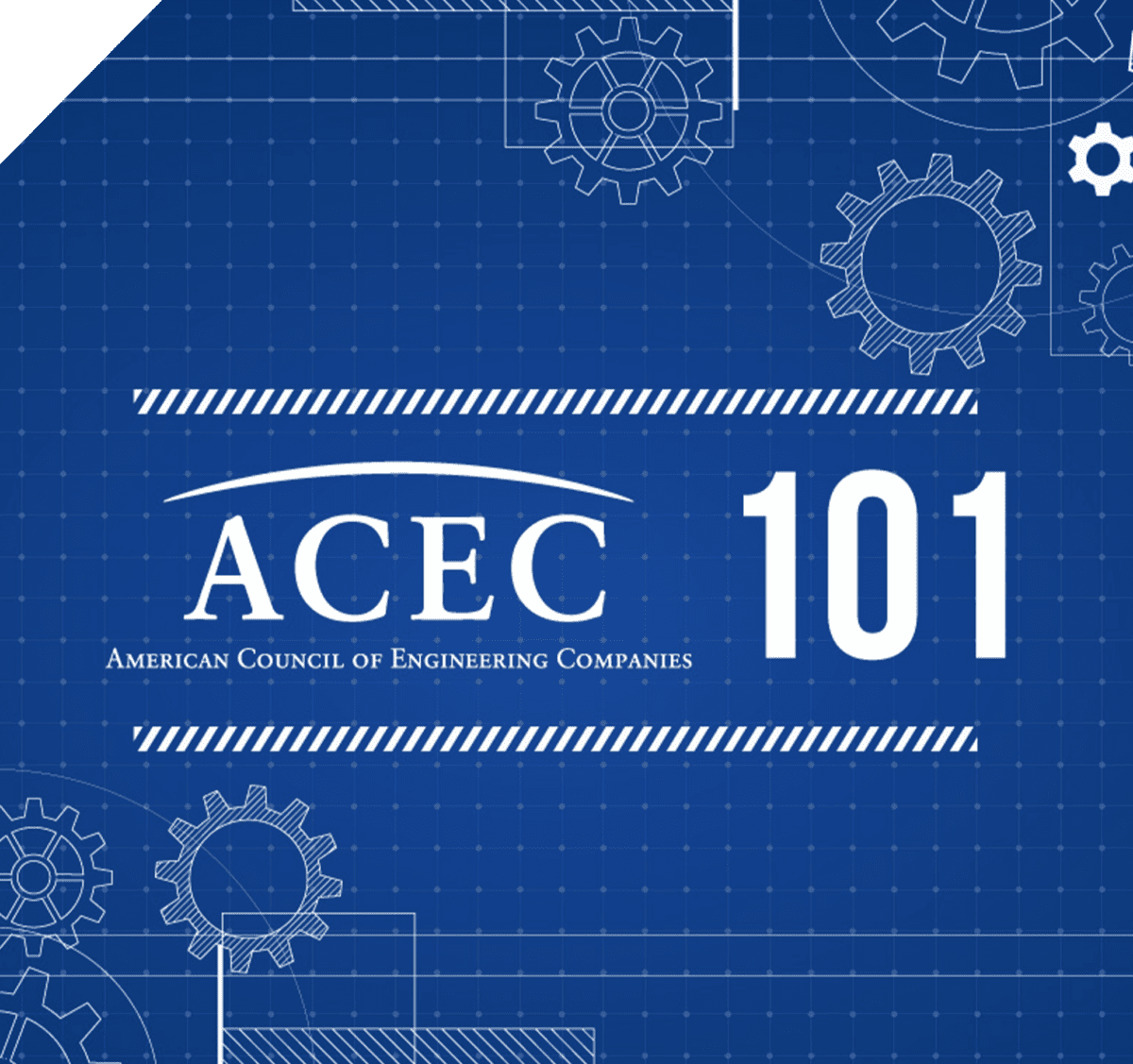 ACEC 101 Banner Image Logo With Blueprint Background